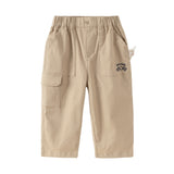 Dave&Bella Toddler Boys Khaki Soft Straight-leg Pants