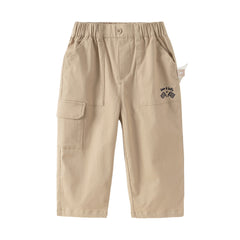 Dave&Bella Toddler Boys Khaki Soft Straight-leg Pants