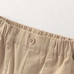Dave&Bella Toddler Boys Khaki Soft Straight-leg Pants