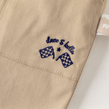 Dave&Bella Toddler Boys Khaki Soft Straight-leg Pants