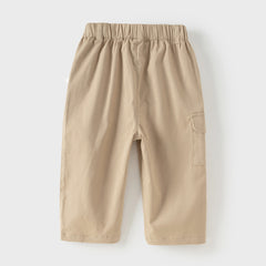 Dave&Bella Toddler Boys Khaki Soft Straight-leg Pants