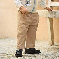Dave&Bella Toddler Boys Khaki Soft Straight-leg Pants