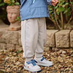 Dave&Bella Toddler Boys Grey Loose Drawstring Sports Pants