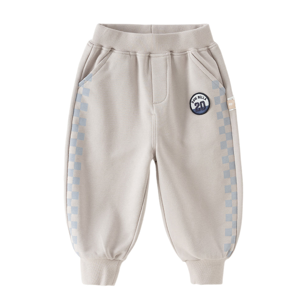 Dave&Bella Toddler Boys Grey Loose Drawstring Sports Pants