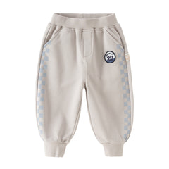 Dave&Bella Toddler Boys Grey Loose Drawstring Sports Pants