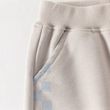 Dave&Bella Toddler Boys Grey Loose Drawstring Sports Pants
