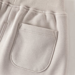 Dave&Bella Toddler Boys Grey Loose Drawstring Sports Pants