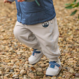 Dave&Bella Toddler Boys Grey Loose Drawstring Sports Pants