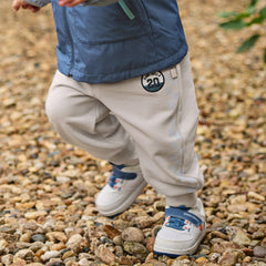 Dave&Bella Toddler Boys Grey Loose Drawstring Sports Pants