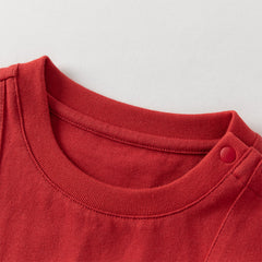 Dave&Bella Toddler Boys Charming Red Comfortable Cotton T-shirt Tops
