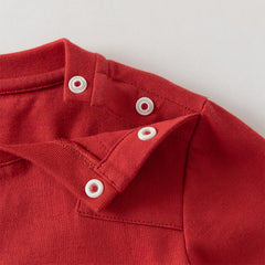 Dave&Bella Toddler Boys Charming Red Comfortable Cotton T-shirt Tops