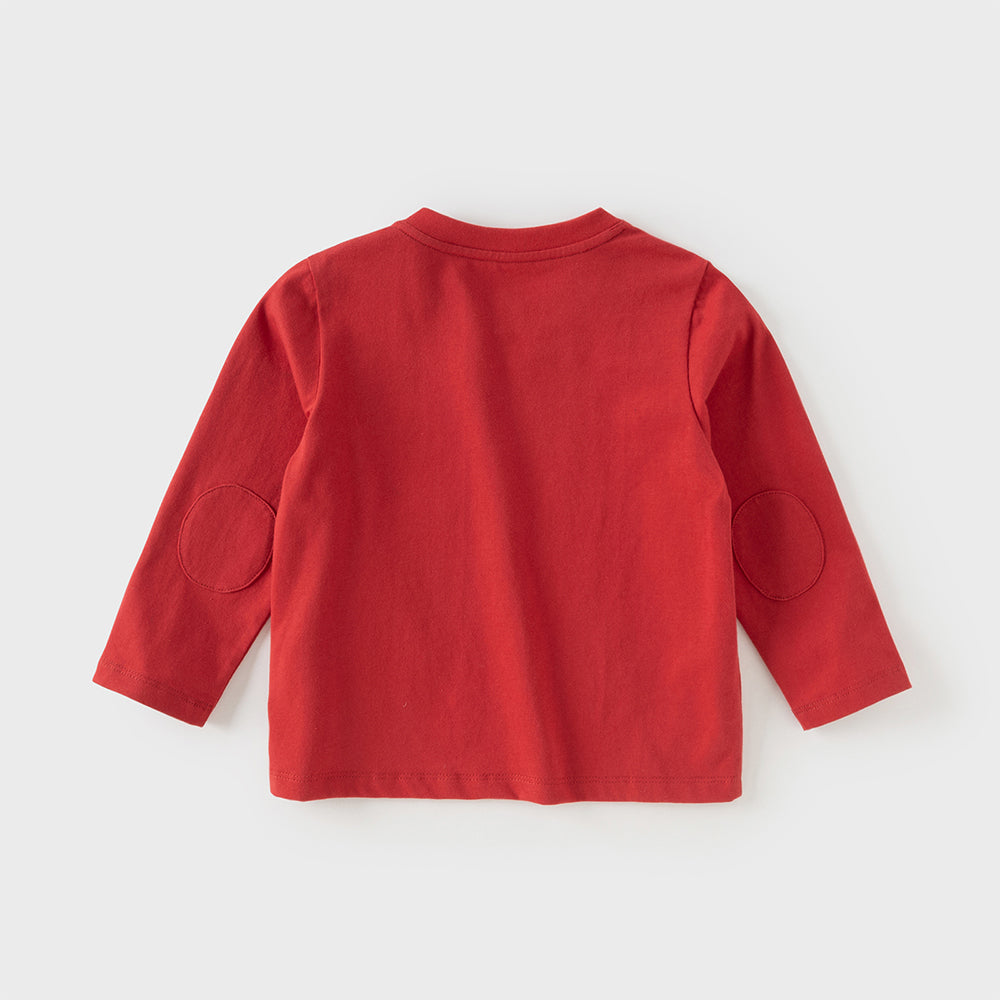 Dave&Bella Toddler Boys Charming Red Comfortable Cotton T-shirt Tops
