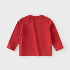 Dave&Bella Toddler Boys Charming Red Comfortable Cotton T-shirt Tops