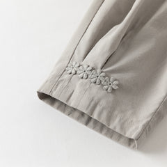 Dave&Bella Toddler Girls Adorable Pink/Grey Drawstring Loose Versatile Casual Pants