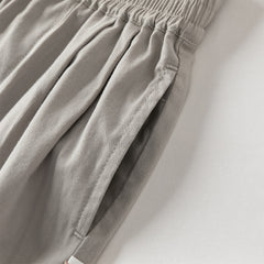 Dave&Bella Toddler Girls Adorable Pink/Grey Drawstring Loose Versatile Casual Pants