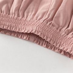 Dave&Bella Toddler Girls Adorable Pink/Grey Drawstring Loose Versatile Casual Pants