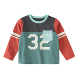 Dave&Bella Toddler Boys Green Cozy Cotton Simple Comfortable T-shirts