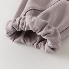 Dave&Bella Toddler Girls Purple Adjustable-waistband Outdoor Loose Pants