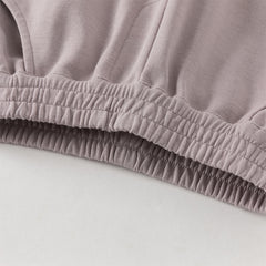 Dave&Bella Toddler Girls Purple Adjustable-waistband Outdoor Loose Pants