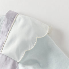 Dave&Bella Toddler Girls Chinese-style Flower Embroidery Beige Mesh Dress(wallet bag)