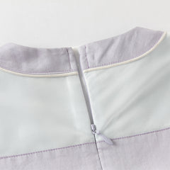 Dave&Bella Toddler Girls Chinese-style Flower Embroidery Beige Mesh Dress(wallet bag)