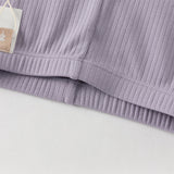 Dave&Bella Toddler Girls Purple/Light Grey Soft Stretchable Pants