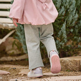 Dave&Bella Toddler Girls Cute Navy Blue/Grey Straight-leg Stretchable Pants