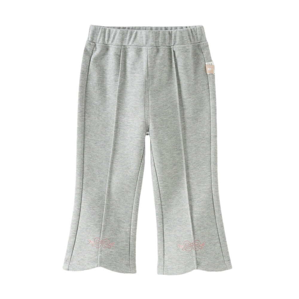 Dave&Bella Toddler Girls Cute Navy Blue/Grey Straight-leg Stretchable Pants