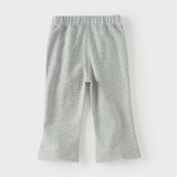 Dave&Bella Toddler Girls Cute Navy Blue/Grey Straight-leg Stretchable Pants