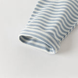 Dave&Bella Toddler Boys Blue White Striped Soft Cotton T-shirt Tops