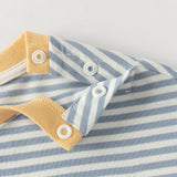 Dave&Bella Toddler Boys Blue White Striped Soft Cotton T-shirt Tops