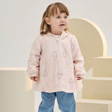 Dave&Bella Toddler Girls Cute Pink Rabbit Outwear Long Sleeve Hooded Mesh Jackets