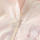 Dave&Bella Toddler Girls Cute Pink Rabbit Outwear Long Sleeve Hooded Mesh Jackets