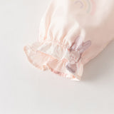 Dave&Bella Toddler Girls Cute Pink Rabbit Outwear Long Sleeve Hooded Mesh Jackets