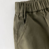Dave&Bella Toddler Boys Army Green Cotton Casual Loose Pants