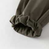 Dave&Bella Toddler Boys Army Green Cotton Casual Loose Pants