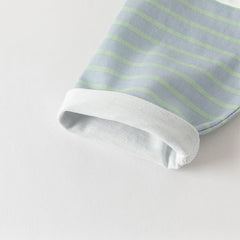 Dave&Bella Toddler Boys Purple/Beige Long Sleeve Breathable Cotton T-shirt Tops