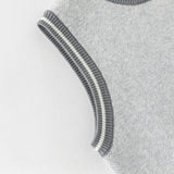 Dave&Bella Toddler Boys Cute Panda Grey Sleeveless Cotton Sweater Tank Tops