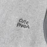 Dave&Bella Toddler Boys Cute Panda Grey Sleeveless Cotton Sweater Tank Tops