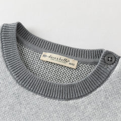 Dave&Bella Toddler Boys Cute Panda Grey Sleeveless Cotton Sweater Tank Tops