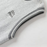 Dave&Bella Toddler Boys Cute Panda Grey Sleeveless Cotton Sweater Tank Tops