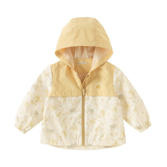 Dave&Bella Toddler Boys Charming Yellow Outwear Comfortable Hooded Jackets