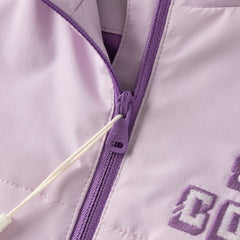 Dave&Bella Toddler Boys/Girls Balck/Purple Waterproof Hooded Fleece Outdoor Jackets