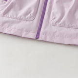 Dave&Bella Toddler Boys/Girls Balck/Purple Waterproof Hooded Fleece Outdoor Jackets