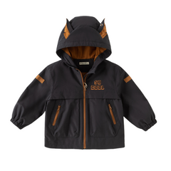 Dave&Bella Toddler Boys/Girls Balck/Purple Waterproof Hooded Fleece Outdoor Jackets