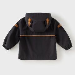 Dave&Bella Toddler Boys/Girls Balck/Purple Waterproof Hooded Fleece Outdoor Jackets