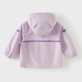Dave&Bella Toddler Boys/Girls Balck/Purple Waterproof Hooded Fleece Outdoor Jackets