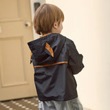 Dave&Bella Toddler Boys/Girls Balck/Purple Waterproof Hooded Fleece Outdoor Jackets