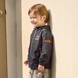 Dave&Bella Toddler Boys/Girls Balck/Purple Waterproof Hooded Fleece Outdoor Jackets