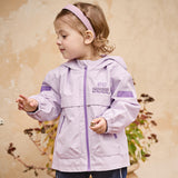 Dave&Bella Toddler Boys/Girls Balck/Purple Waterproof Hooded Fleece Outdoor Jackets